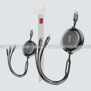 Cáp Sạc Dây Rút 3 Đầu BASEUS LV567-12-BK